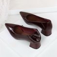 thumbnail image 4 of Women Pointed Toe High Heels Block Heel 4CM Fashion Dress Shoes Sexy Pumps Wedding Evening Party, 4 of 5