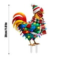 thumbnail image 2 of Interesting Xmas Chicken Garden Ground Stake Adornment Colorful Insert Art Xmas Outdoor Ornamentation For Yard Gel for Mens Shoes Go2garden Solar Lights Yard Signs with Garden for Animals Merry, 2 of 6