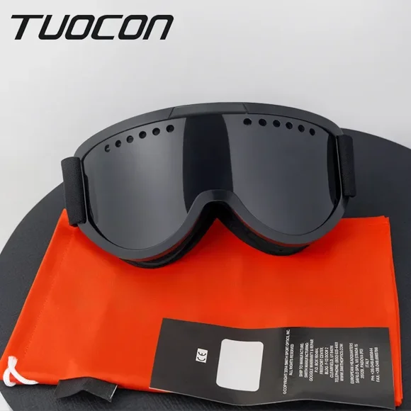 Durable PC Ski Goggles with Double-Layer Anti-Fog & Windproof Protection – Ideal for Skiing, Mountaineering & Outdoor Sports – Blue Frame/Gray Lens, In-Stock Direct from Manufacturer