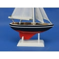 thumbnail image 3 of Hampton Nautical Wooden Endeavour Model Sailboat Decoration 9" - Small Wood Sailboat - Wooden Mo, 3 of 7