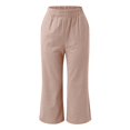 thumbnail image 2 of Womens Wide Leg Pants Yoga Capris Culottes With Pockets Tummy Loose Pants For Workout, 2 of 4
