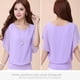 thumbnail image 3 of Moda De Verano Para Mujer, Blusa Delgada Con Cuello Redondo, Blusas Sueltas De Manga Murciélago De Talla Grande Likrtyny Mujer, 3 of 8