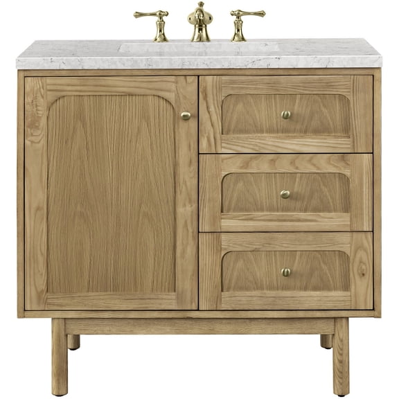 James Martin Vanities 545-V36-3Ejp Laurent 36" Single Basin Poplar Wood Vanity Set - Light