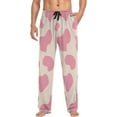thumbnail image 4 of FREEAMG Men's Pajama Pants with Pockets Sleepwear Lounge Pants Stretch Casual Pink Cow Spot, 4 of 7