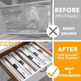 thumbnail image 2 of SpaceAid Bamboo Wrap Organizer with Cutter and Labels, Plastic Wrap, Aluminum Foil and Wax Dispenser for Kitchen, White, 2 of 5