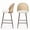 Beige, variant on Soges 2pcs PU Leather Bar Stool with Rattan Back, Modern Counter Height Bar Stool with Footrest for Dining Room Kitchen, Green Cushion