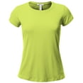 thumbnail image 2 of Emmalise Women's Classic Short Sleeve Crewneck 6 Pack Tshirts, Black Coral Mustard Royal Lime Silver, Medium, 2 of 6