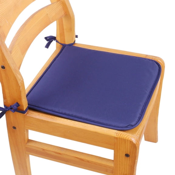 16x16 In Single Outdoor Patio Chair Cushion, Strapped Soft Foam Seat Pad, Replacement Mat for Garden Dining Chairs