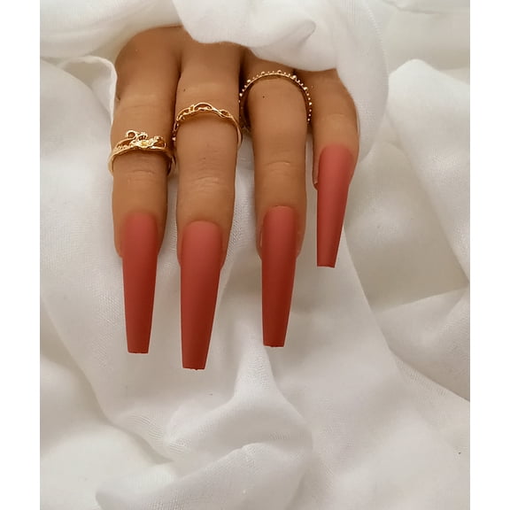 Lovely Claws Matte Dark Nude 2XL Press on Nail set