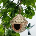 thumbnail image 3 of Nido de jaula para pájaros colgante natural y acogedor para dormitorio, tejido a mano, para colibríes 19cm, 3 of 7