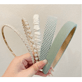 thumbnail image 2 of Gocvo 8Pcs Hair Headbands for Women, Fashion Wide Headbands Multi-style Women Headbands Trendy Hair Accessories, Green, 2 of 4