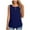 Blue, variant on Lindreshi Tank Tops for Women Fashion Women Causal Round Neck Solid Color Blouse Sleeveless Elegant T-Shirt Summer Tank Tops