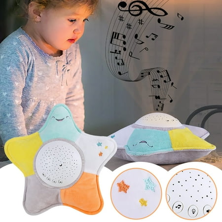 

MIARHB Pentagram Projection Lamp Stars Children Luminous Light Music Plush Toys