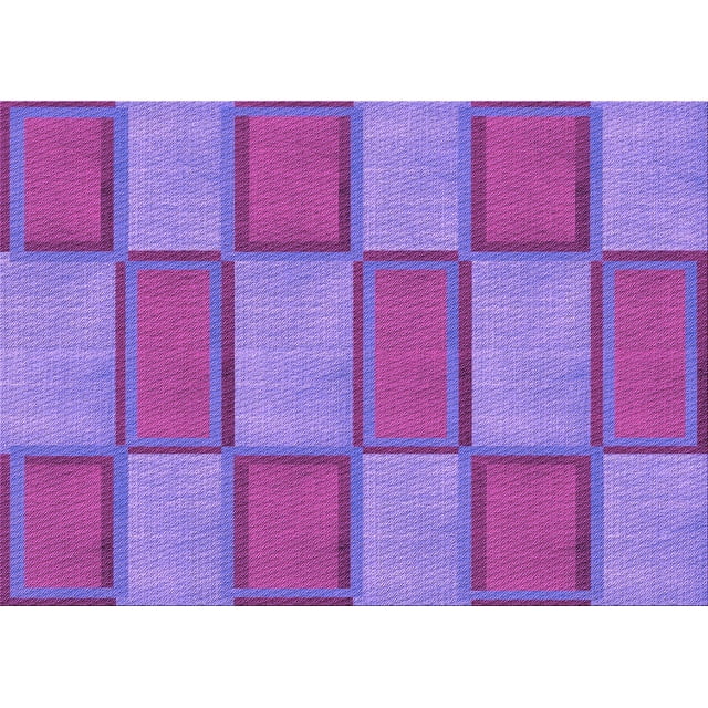 Ahgly Company Machine Washable Indoor Rectangle Transitional Purple Mimosa Purple Area Rugs, 5' x 8'