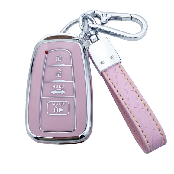 Yuebutor Key Fob Cover Case Compatible with Toyota,TPU Car Accessories Shell Protector