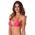 thumbnail image 3 of RELLECIGA Women's Watermelon Red Basics Triangle Bikini Top with Rings Size Large, 3 of 7