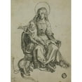 thumbnail image 2 of After Albrecht Dürer 19x24 Gold Ornate Framed and Double Matted Museum Art Print Titled - Madonna with the Monkey, 2 of 4