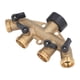 thumbnail image 3 of Distribuidor De Conector De Latón Para Grifo De Manguera De 4 Vías, Rosca De 3/4 Pulgadas Para Riego De Jardín, 3 of 7