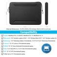 thumbnail image 2 of Fintie Shockproof EVA Laptop Sleeve Case - Fits MacBook Pro/Air 13-14 Inch and iPad Pro 12.9, Black, 2 of 7