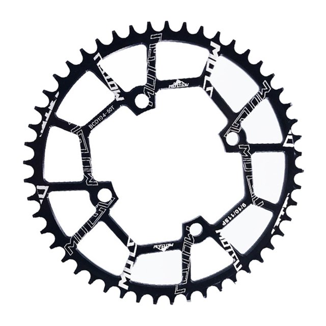 de bicicleta fuerte 4 pernos 104BCD Rueda de cadena anti-caída Bicicleta Negro 50T Sunnimix Plato de bicicleta