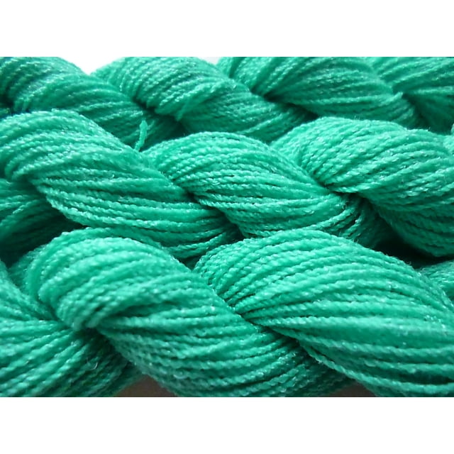 Fil de Laine et de Rayonne Vert Menthe Frais pour Tricot et Crochet