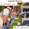 thumbnail image 6 of Whosucclay Paw Prints 17 Inch Wide Shoulder Straps School Backpack for Boys Girls, Large Capacity Transparent Clear Backpack for High School Elementary, 6 of 10