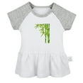 thumbnail image 1 of Nature Bamboo Pattern Dresses For Baby, Newborn Babies Skirts, Infant Princess Dress, 0-24M Kids Graphic Clothes (Gray Raglan Dresses, 6-12 Months), 1 of 4
