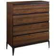 thumbnail image 1 of Elroy Commode Urbaine 4 Tiroirs 36 Pouces en Noyer Foncé, 1 of 5