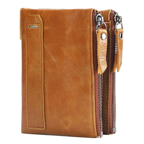 Egoelife Women RFID Blocking Genuine Leather Wallet with Coin Purse Small Compact Wallet Card Holder with ID Window