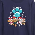 thumbnail image 3 of Paw Patrol - Pup Group Snowy Pawprint - Toddler And Youth Long Sleeve Graphic T-Shirt, 3 of 6