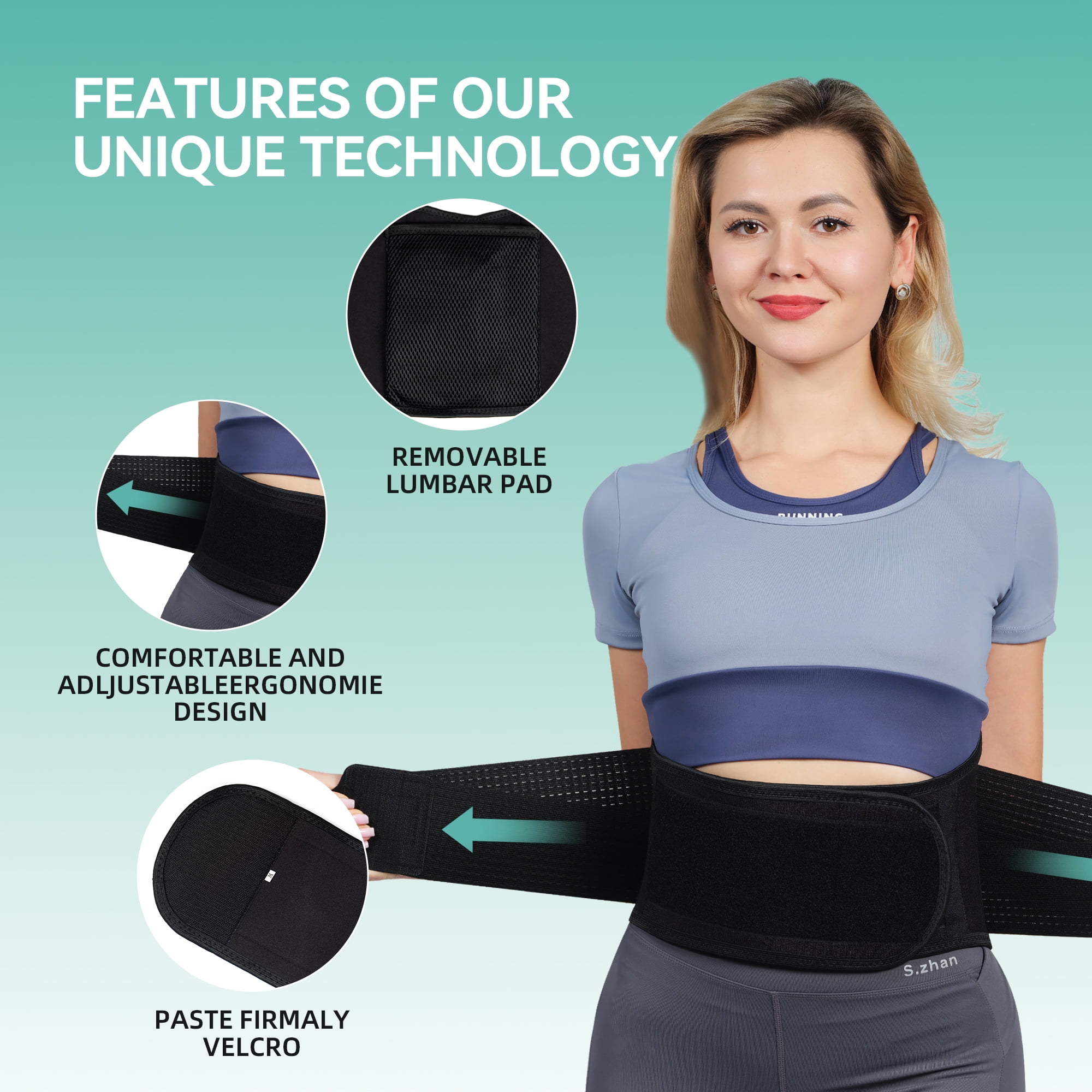 Back Brace for Lower Back Pain Relief ,Back Support Belt, Lumbar Braces for Pain Relief,Breathable Design With Lumbar Support Pad