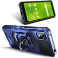 thumbnail image 2 of Nagebee Phone Case Compatible for Cricket Debut Smart (2022) with Tempered Glass Screen Protector (Full Coverage), Full-Body Protective [Military-Grade], Magnetic Car Ring Holder Durable (Blue), 2 of 6