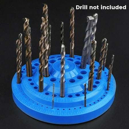 

QXKE 100 Holes Drill Bit Storage Case Round Shape Organizer Stand Box Holder Charm