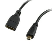 Lanxri Micro HDMI to HDMI Male to Female Converter Adapter (6")