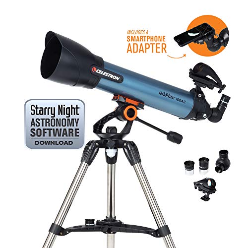 celestron inspire 100az refractor telescope