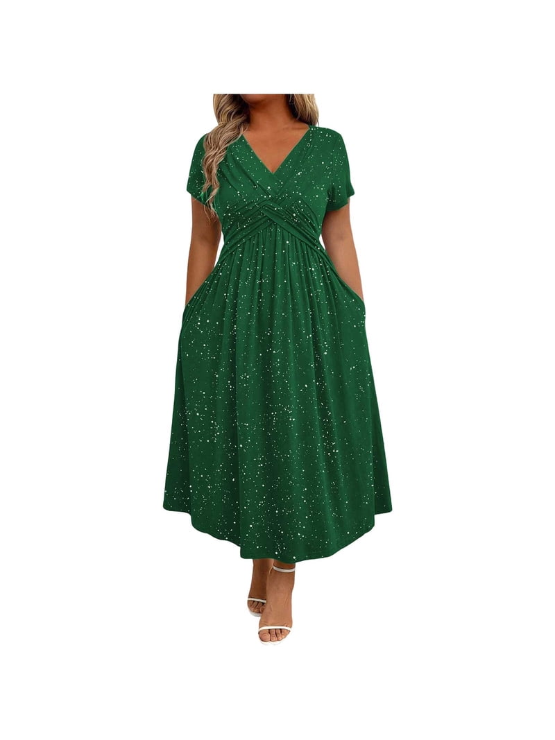 festival wrap dresses Cami Angel Sleeve Faux Wrap Dress Red