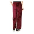 thumbnail image 2 of MICHAEL MICHAEL KORS Womens Burgundy Pocketed Pull-on Metallic Logo Velour Straight leg Pants M, 2 of 4