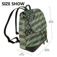 thumbnail image 2 of Easygdp Jungle Green Camo USA Flag Mochila de Cuero para Mujeres, Bolso de Hombro, Bolsos de Mano de Moda para Trabajo y Viajes, 2 of 4