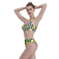 thumbnail image 6 of Picia Lemons on Striped Women's High Waisted Bikini Scoop Neck Swimsuit Two Pieces Bathing Suit-XX-Large, 6 of 8