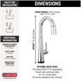 thumbnail image 2 of Delta 9991T-Pr-Dst Monrovia 1.8 GPM Deck Mounted Pull Down Bar Faucet - Lumicoat Champagne, 2 of 7