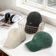thumbnail image 3 of Bocaoying 3 Pcs Washed Cotton Baseball Caps for Men Women with Small Heart Embroidery , Breathable Retro Adjustable Dad Hats with Crown, Curved Brim Ball Caps for Daily Wear, Beige/Black/Green, 3 of 8
