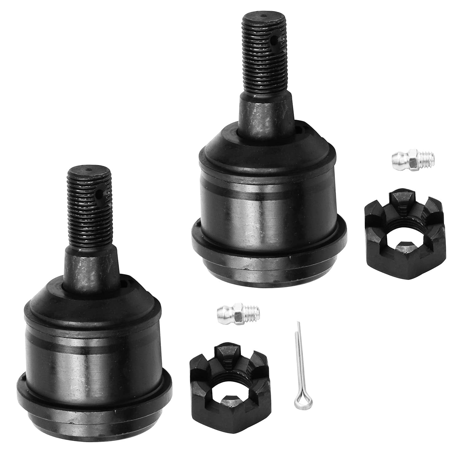 Detroit Axle - Front Suspension Kit - CV Axle Shafts + Lower and Upper Ball Joints + Inner Outer Tierods + Tie Rod Adjusting Sleeves for 2003 2004 2005 2006 2007 Dodge RAM 2500 3500-4WD