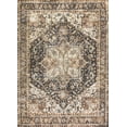thumbnail image 2 of JONATHAN Y WASHABLE 5 x 8 Area Rug, Chapell Chenille Medallion - Black/Terra, WSH203A-5, 2 of 8
