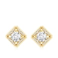 thumbnail image 2 of Rosec Jewels Lab Created Diamond Studs (Certified EF-VS Quality) - Art Deco Earrings for Mom - Ready to Gift, 18K Yellow Gold, 2 of 6