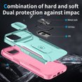 thumbnail image 3 of Allytech Shockproof Back Case for Apple iPhone 14, Military Grade Protective With Ring Holder Stand Compatible with Car Mount Anti-slip Hybrid Rugged Bumper Phone Cover for Men Boys -Green, 3 of 8