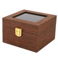 thumbnail image 4 of Wood Watch Box,Wooden Watch Case 2 Wooden Watch Case Display Case Exquisite Design, 4 of 8