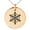 Rose, variant on Black Stainless Steel Crystallized Evergreen Snowflake Engraved Small Medallion Circle Charm Pendant Necklace