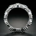 thumbnail image 3 of Trillion Cut Eternity Wedding Band Ring 14K White Gold Plated Lab Created Diamond, 3 of 3
