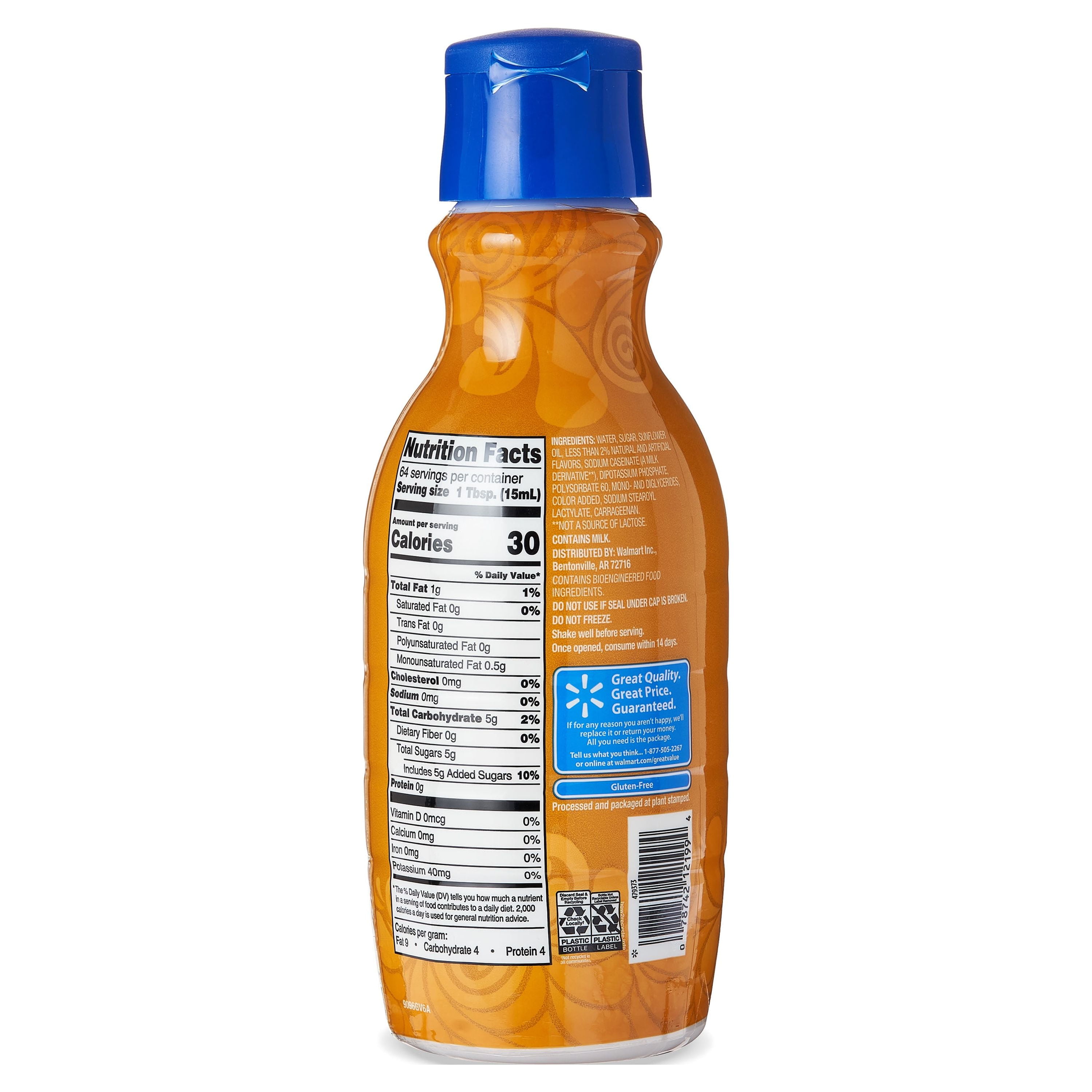 Great Value Vanilla Caramel Coffee Creamer, 32 fl oz