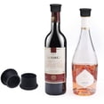 thumbnail image 5 of Silicone Bottle Caps, Wine Bottle Caps/Beer Sealer Cover Reusable, for Wine, Champagne, Beer, Fizzy Drinks - 30 Pack, Black, 5 of 5